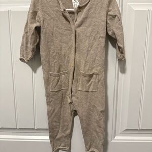 H&M Tan Knit Baby One-Piece Footie